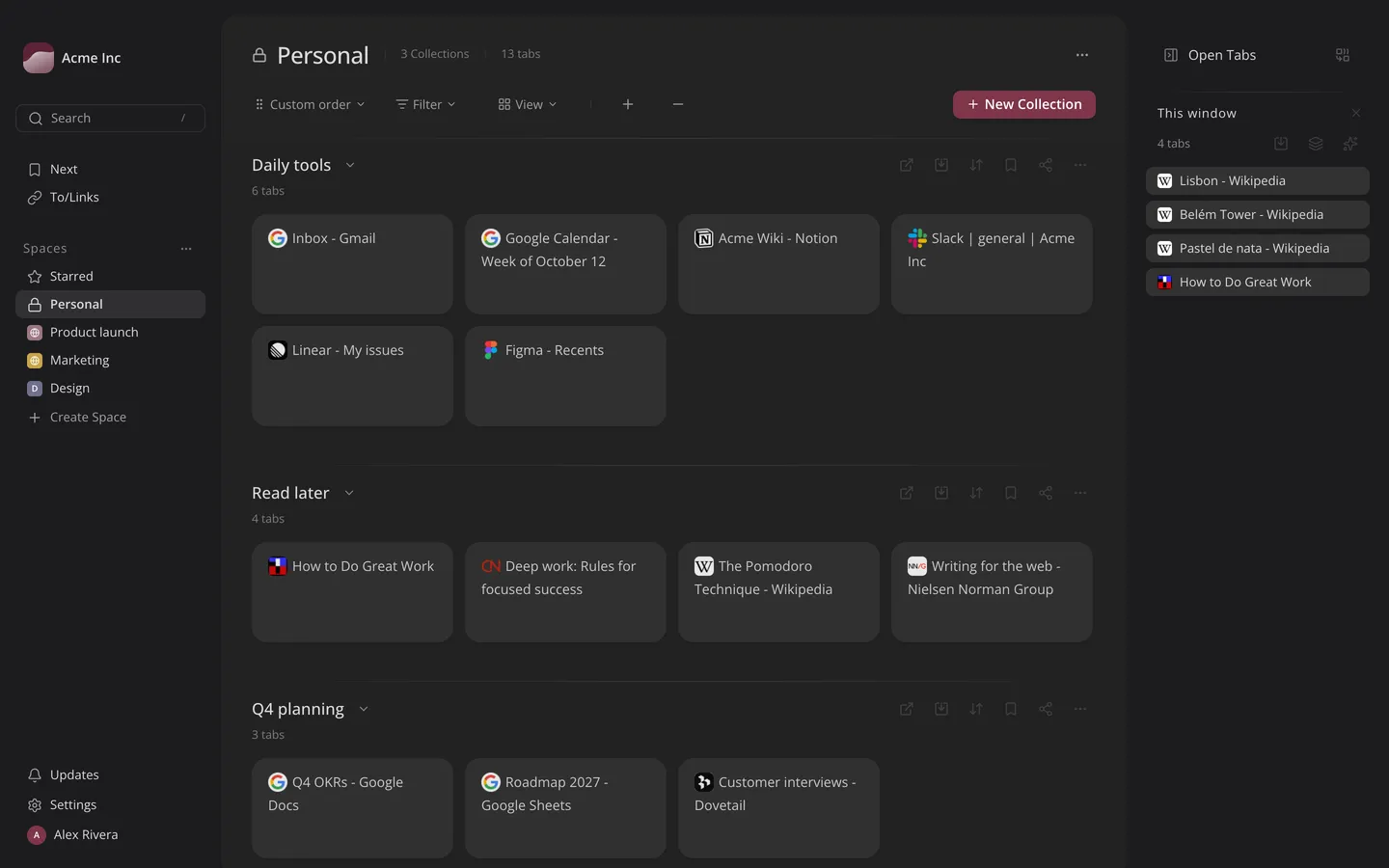 Toby in dark mode